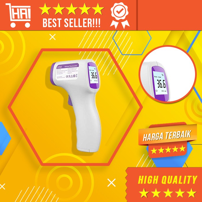 THERMOGUN PENGUKUR SUHU BADAN INFRARED NON CONTACT ORIGINAL