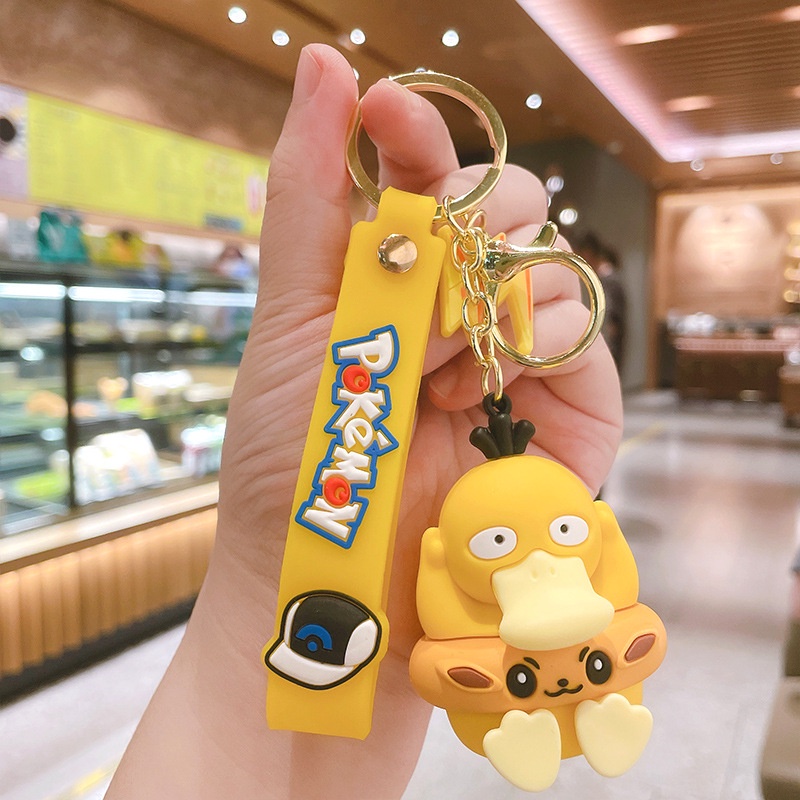 Takara TOMY Gantungan Kunci Boneka Pokemon Go Karakter Pikachu Psyduck Eevee Untuk Hadiah Anak / Dewasa