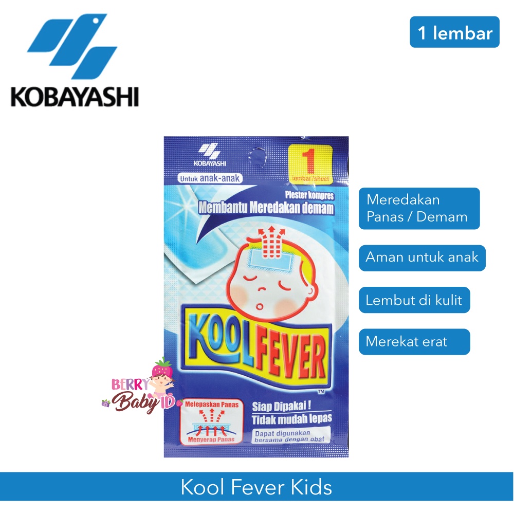 KoolFever Pereda Demam Bayi Anak Kool Fever 1 Sheet Berry Mart