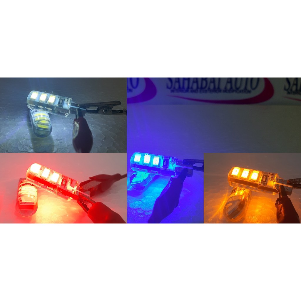 Led T10 Kedip Crystal Jelly Strobo Lampu Senja T10 Strobo