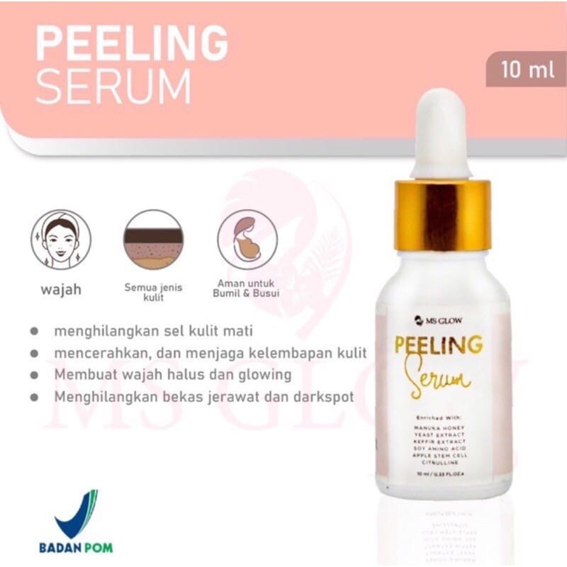 MS Glow Peeling Serum Rumah Cantik 354 Serum Eksfoliasi Perawatan Wajah dan Dapat Menjaga Kelembapan Kulit Wajah