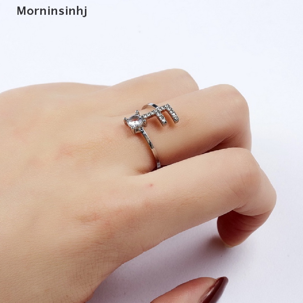 Mornin Cincin Perak925 Sterling Untuk Wanita Perhiasan Pesta Pernikahan 26huruf Bukaan Bening id