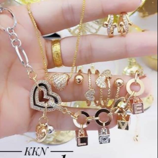 Xuping set perhiasan lapis emas 24k 1009