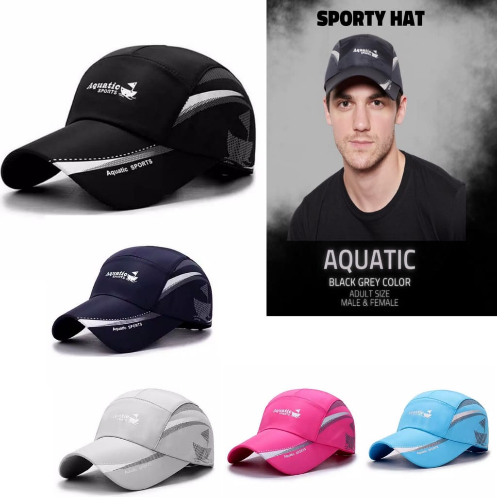 TOPI AQUATIC SPORT PRIA WANITA / TOPI AQUATIC OLAHRAGA / TOPI OLAHRAGA / TOPI JOGING TERMURAH