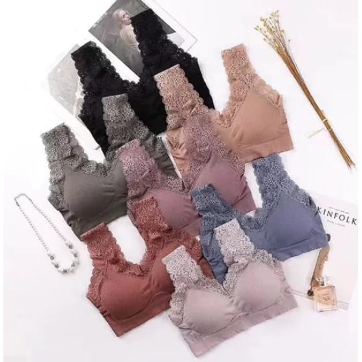 𝐄𝐁𝐒 ✅ PW096 Pakaian Wanita Nyaman Renda Fashion Korea Lembut Import COD PW096