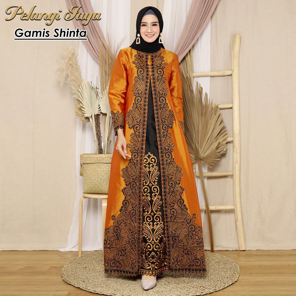 Abaya Gamis Wanita Muslim Taffeta Shinta