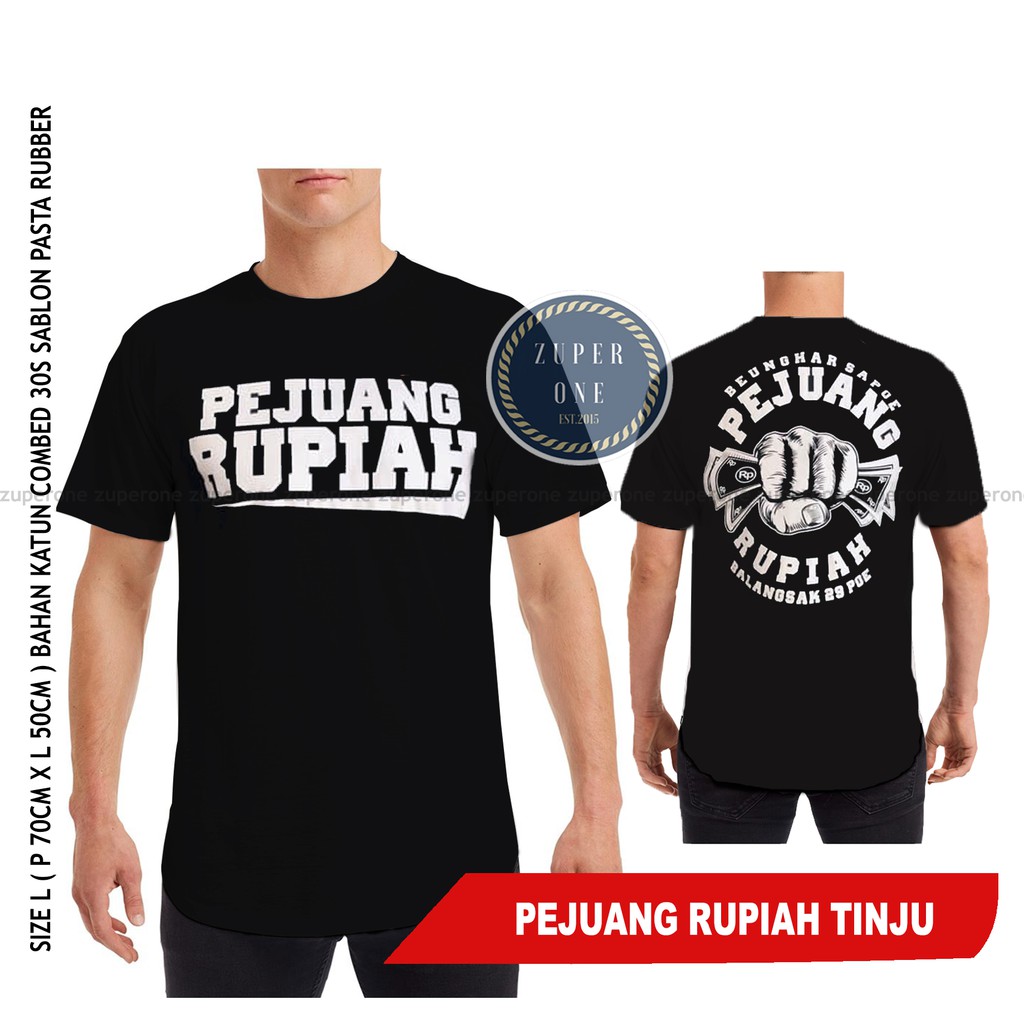  Kaos  Distro Pejuang  Rupiah  Tinju Shopee Indonesia