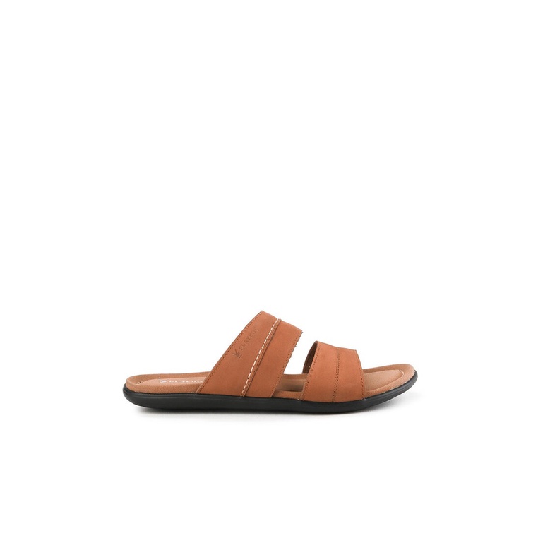 PL52 SANDAL SLIDE PLAYBOY PRIA ORIGINAL CASUAL KULIT BRANDED COKLAT