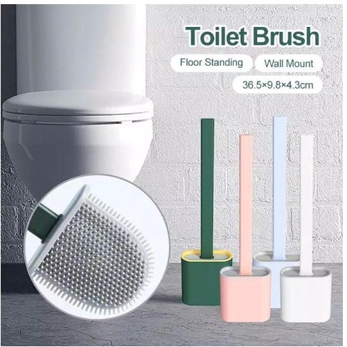 Sikat Pembersih Toilet WC Closet Bahan Brush Silikon Fleksibel