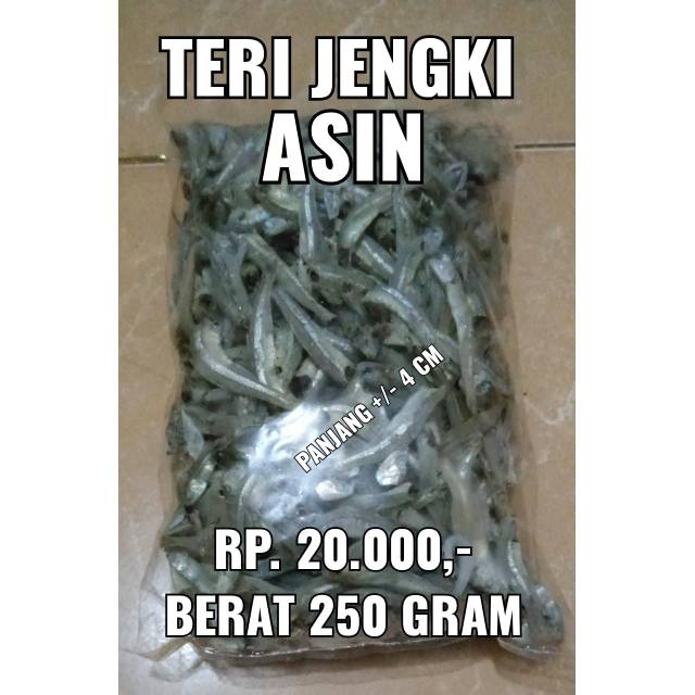 IKAN TERI JENGKI ASIN KEMASAN 250 GRAM