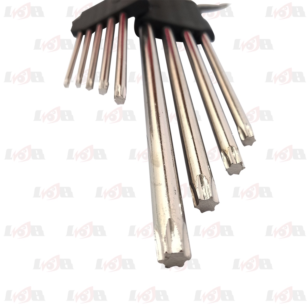 Kunci L Bintang Panjang 9pc Long Star Hex Key Set Montir Mekanik Motor