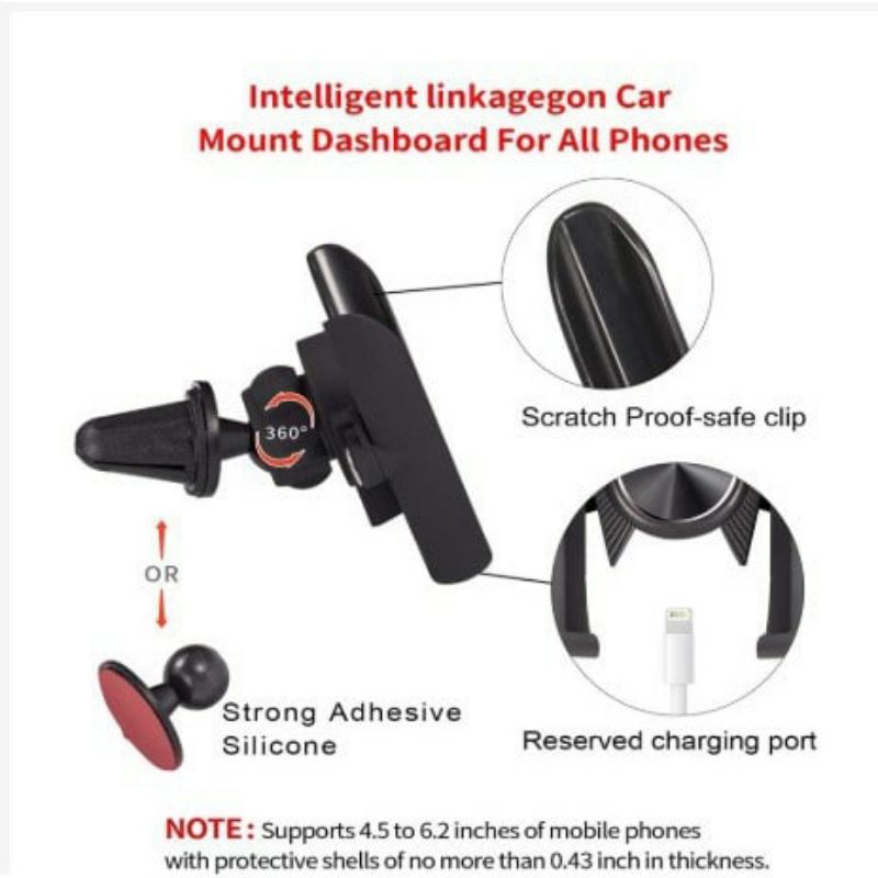 Holder HP Mobil Car Phone Holder Air Vent Import - ISC