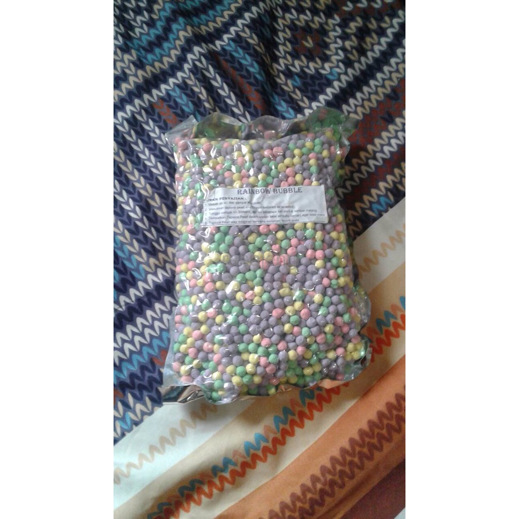 

Bubble Tapioca / Tapioka Pearls Drink Rainbow Murah 1kg