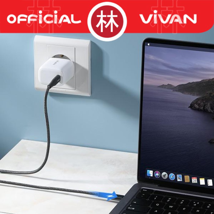 Vivan KPD100S Data Cable Type-C To Type-C PD 30W Quick Charge 3A