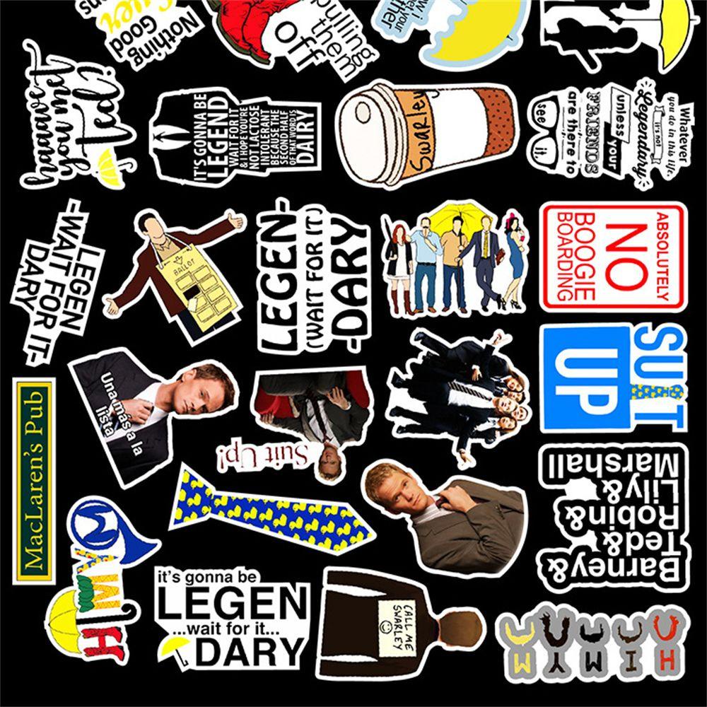 Lanfy Graffiti Stiker Telepon Multi Use Guitar Notebook Untuk Mobil Gitar Bagasi Kulkas HIMYM Sitckers