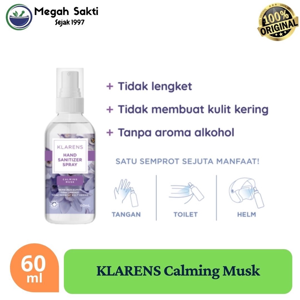 Klarens Hand Sanitizer Spray Calming Musk