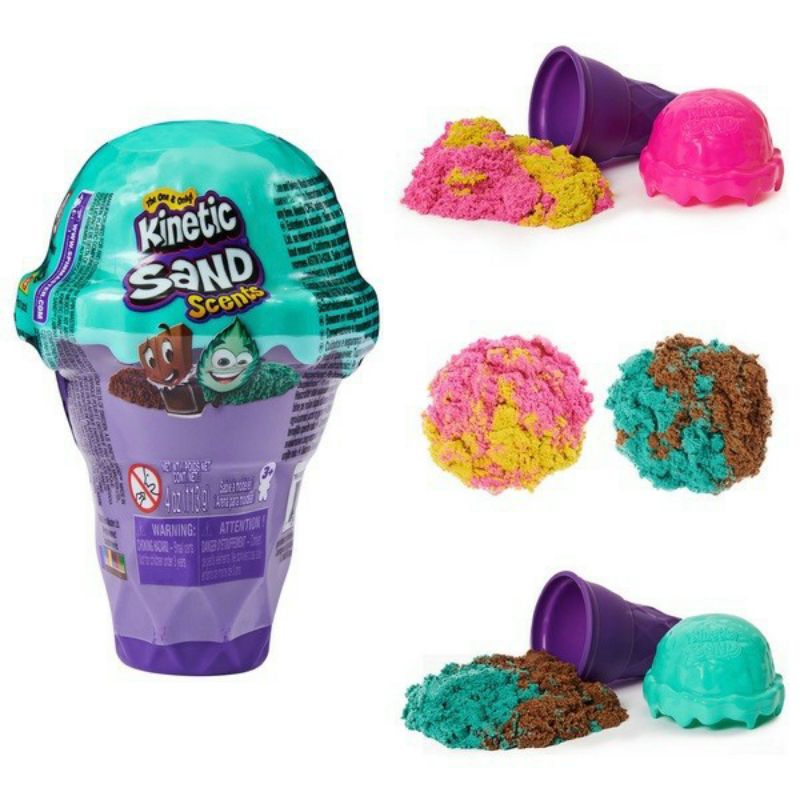 Kinetic Sand Scents Ice Cream Treats Playset with 3 Colors