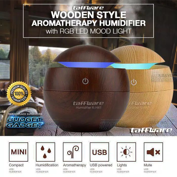 Air Humidifier Aroma Therapy Pengharum Ruangan Uap Air embun lampu led