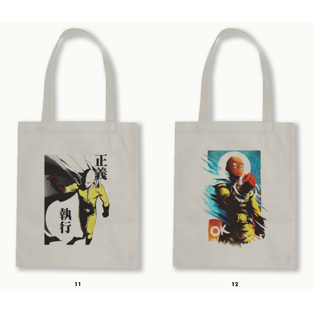 TOTE BAG BLACU  - ONE PUNCH MAN (SAITAMA)