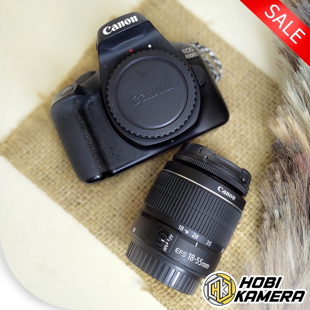 Kamera Dslr Canon 4000d lensa 18-55mm Wifi - bekas
