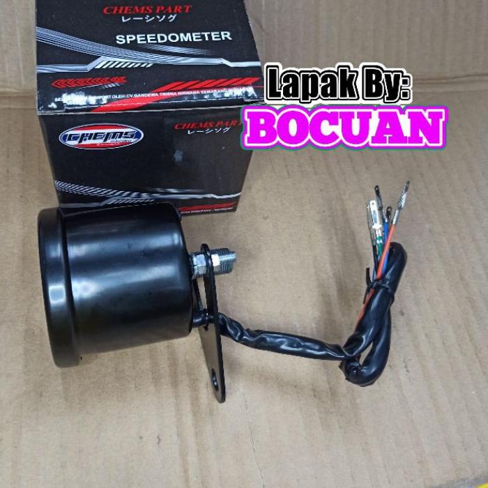 ♣ spidometer jarum dan bensin digital bulat hitam universal speedometer spido ☟