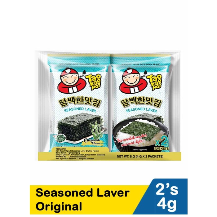 Tao Kae noi Seasoned Laver Pack 2x4 gr