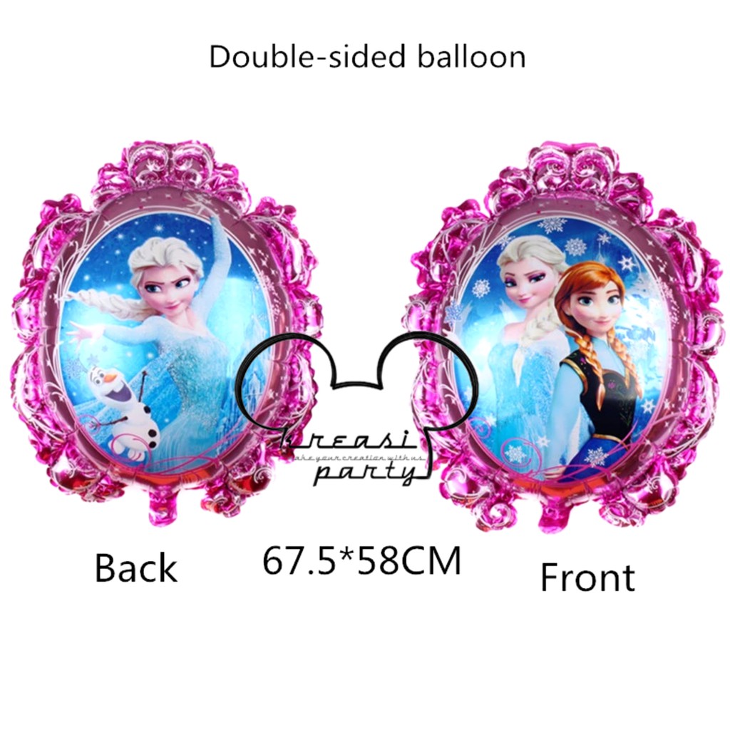 Balon Foil Frozen Mirror Pink / Balon Karakter Frozen / Balon Frozen