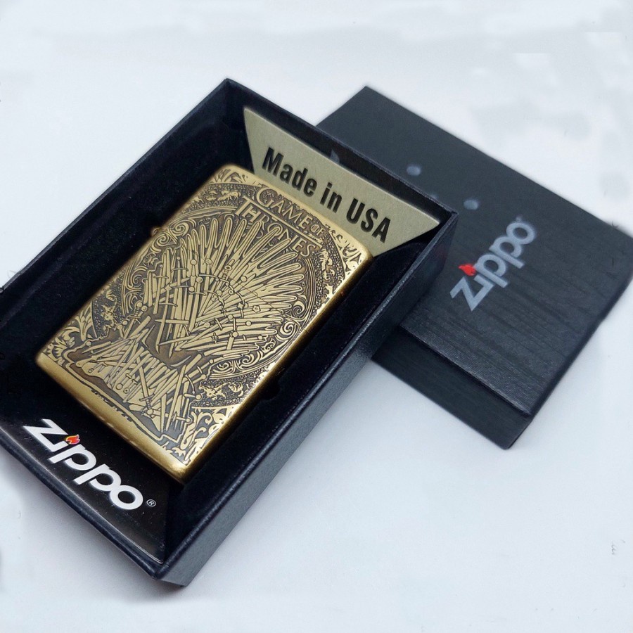 Korek Api Zippo Gold Classic Premium Game Of Thrones Ori