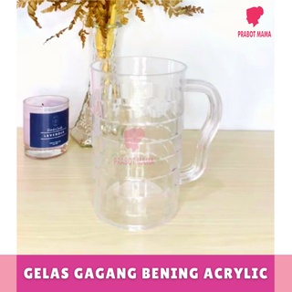 Jual Gelas Gagang Bening Acrylic Gelas Es Teh Gelas Plastik Aesthetic Cangkir Warung Makan