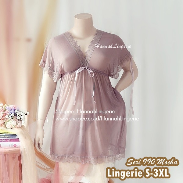 Hannah Lingerie Original - Baju Tidur Seksi Bigsize Premium Halus Transparan //998