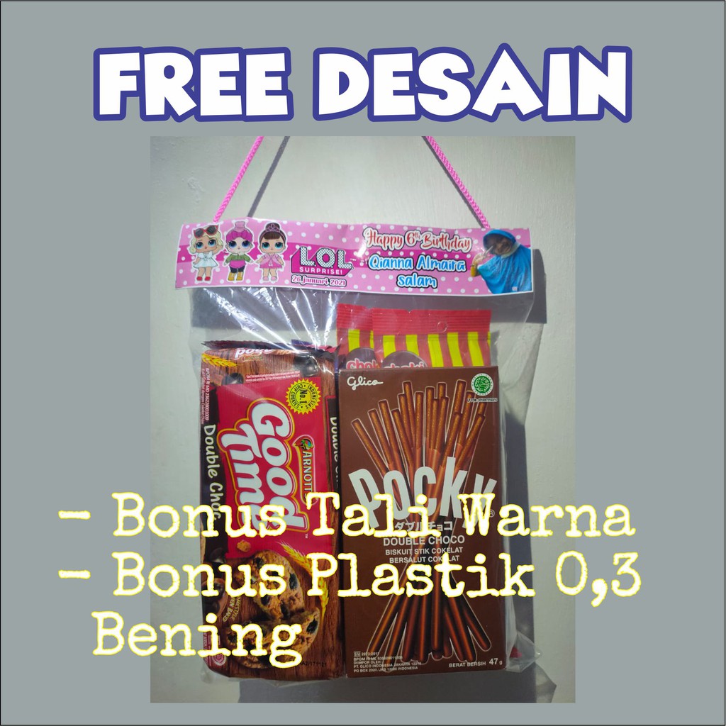 

TERMURAH Tas Label Ultah Jajan Snack Plastik Ulang Tahun