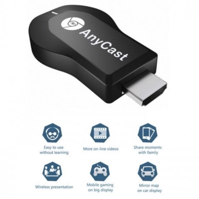 M4 PLUS AnyCast Hdmi Dongle WIRELESS / Wifi DISPLAY mirroring layar hp / laptop / proyektor / tv