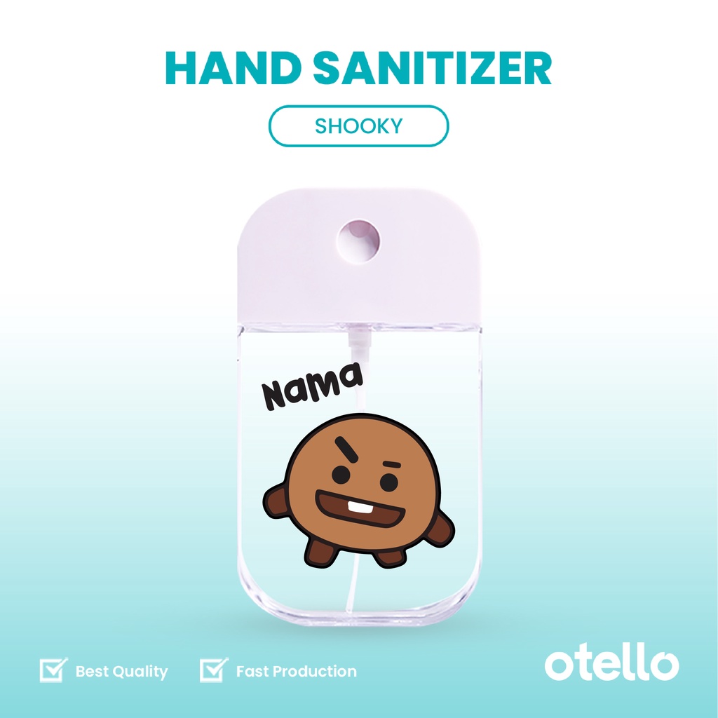 Otello - Custom Pocket Hand Sanitizer BT21 Nama Spray Bottle Botol BTS Bangtan Fans Idol Karakter