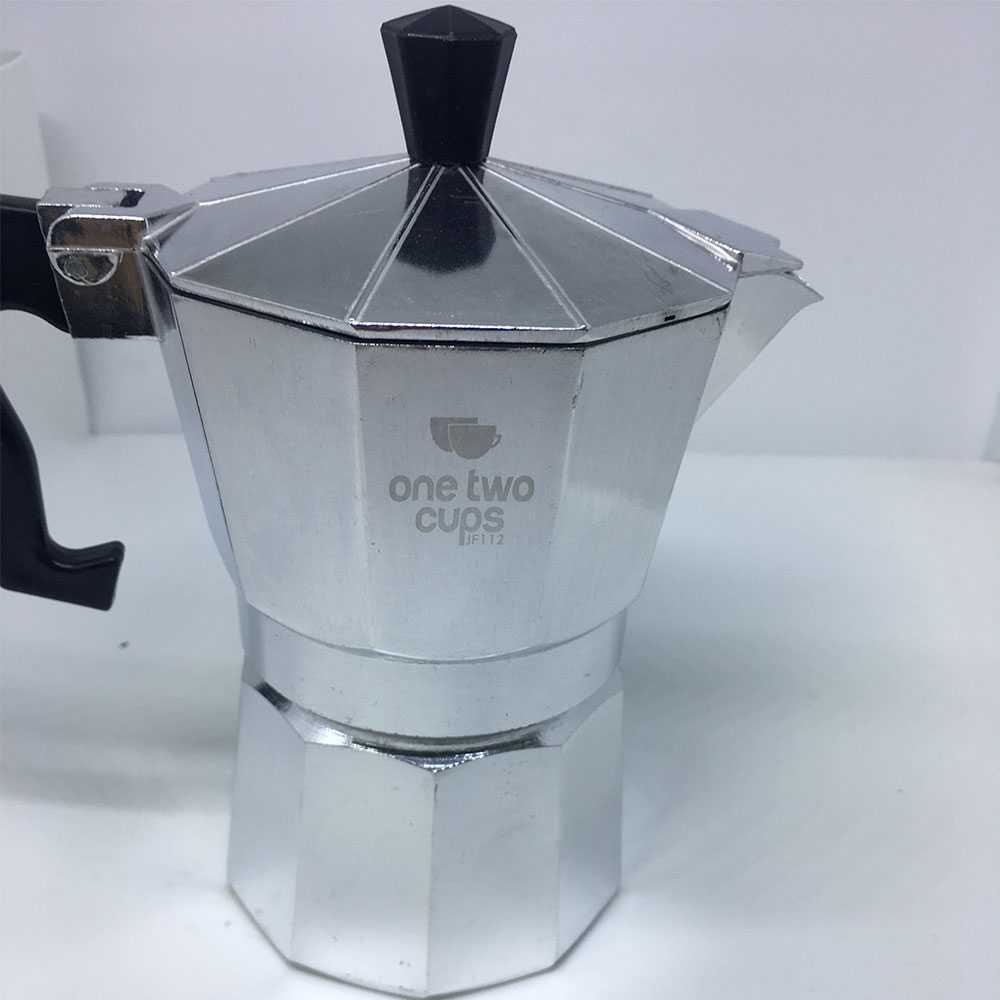 One Two Cups Espresso Coffee Maker Moka Pot Filter 300ml 6Cups - JF112