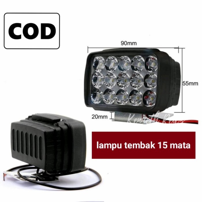 Lampu Tembak Sorot CREE Motor Mobil 15 Watt Titik - 15 titik