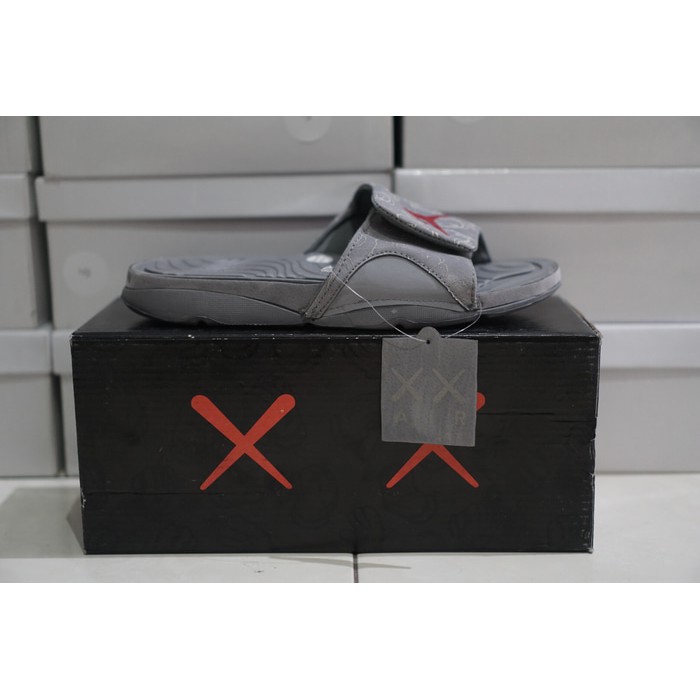 Jual Sandal Sendal Nike Air Jordan Hydro 4 Slide X Kaws Grey Abu Murah