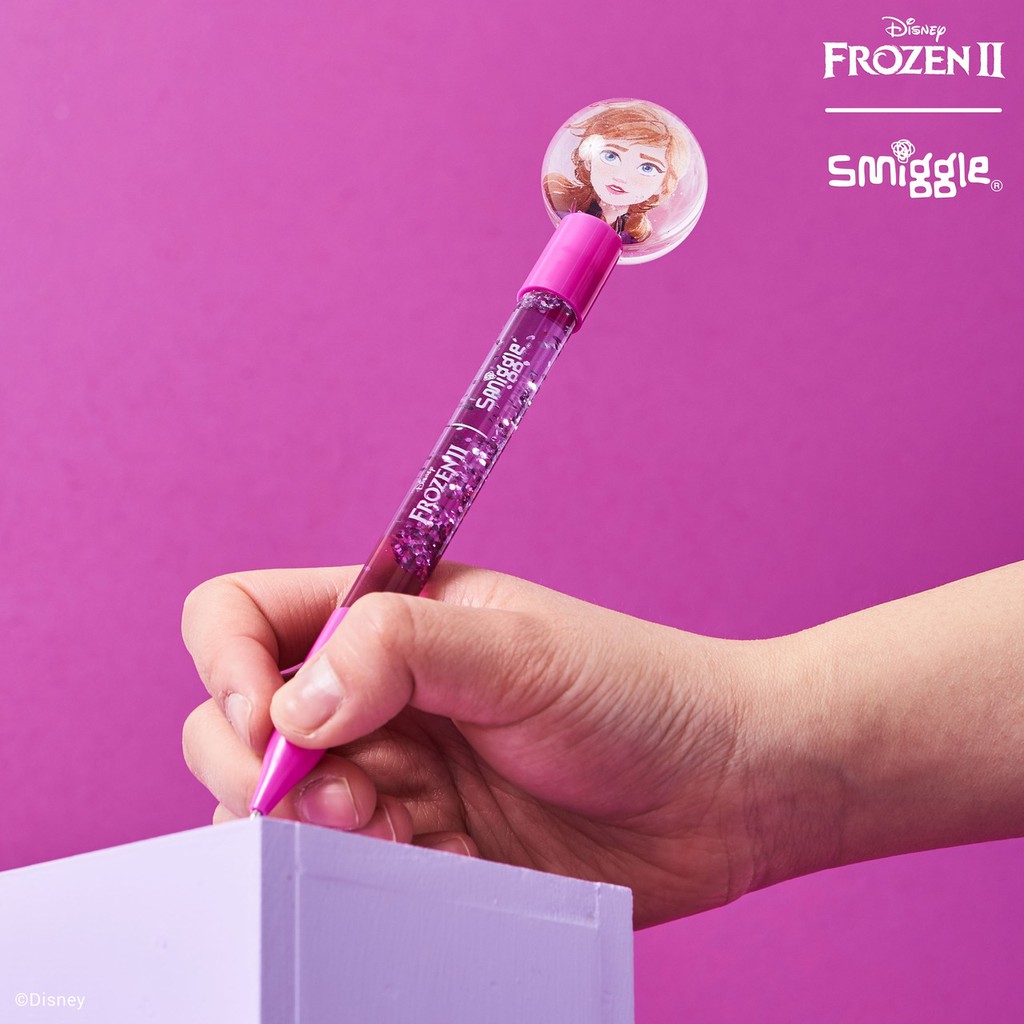 

Smiggle Frozen 2 Glitter Pen Anna Purple / Snow Globe Christmas Pen