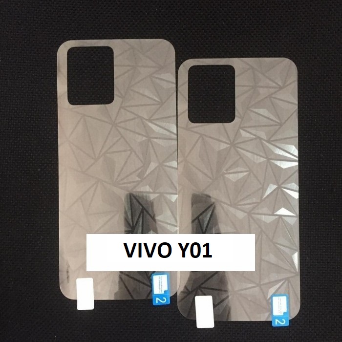 VIVO T1 PRO 5G T1 5G Y01 V23 5G V23e V21 4G VIVO V21 5G ANTI GORES SKIN BELAKANG DIAMOND 3D SPIRAL, GARSKIN ANTI JAMUR BACK DIAMOND PELINDUNG BELAKANG V23e 5G