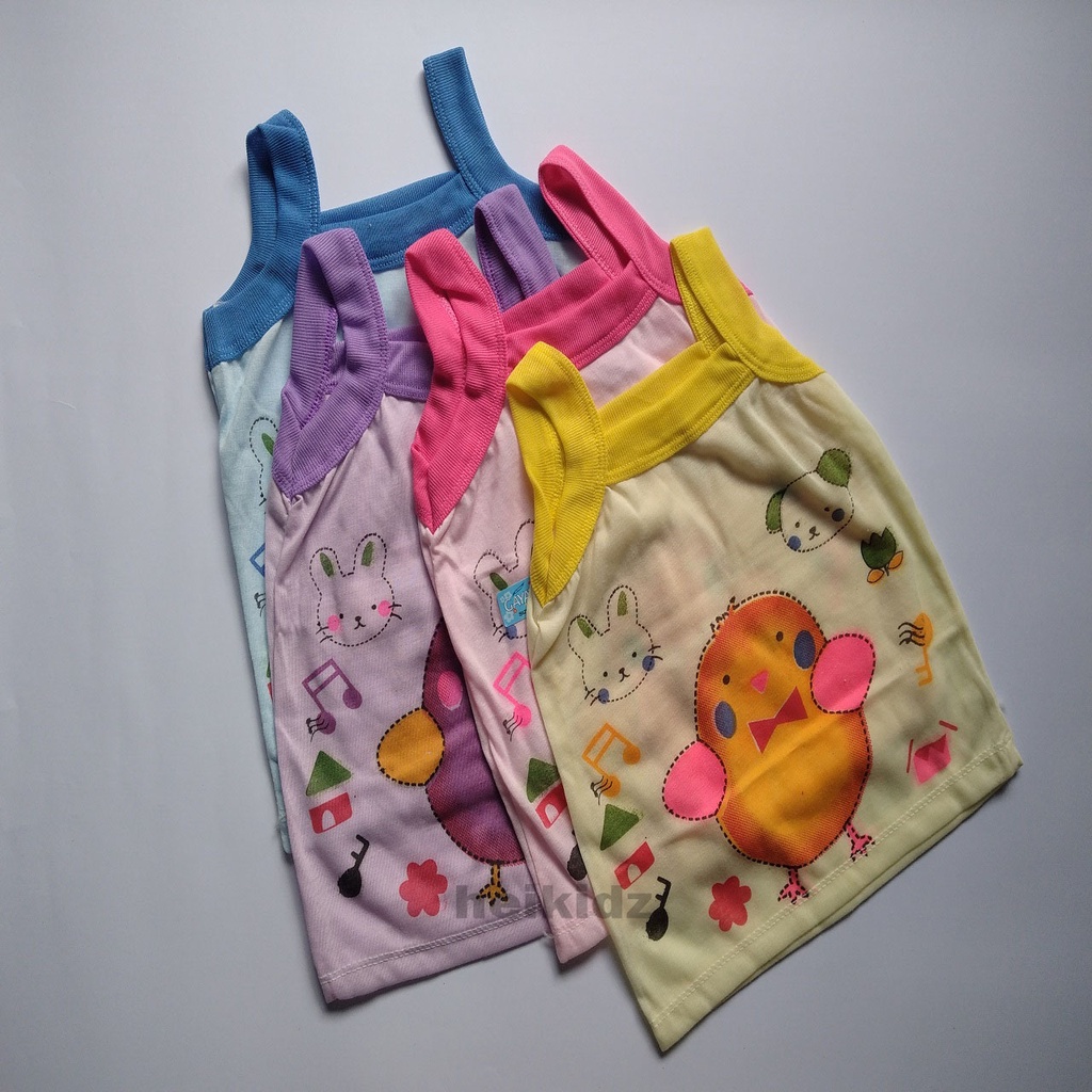 12 Pcs Kaos Dalam Anak Perempuan Motif