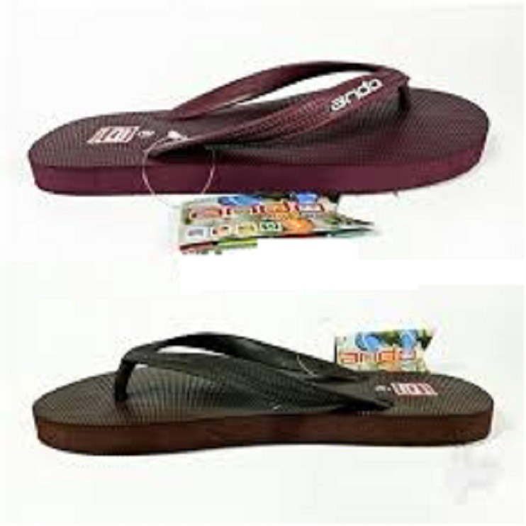 (GROSIR &amp; ECER) Sandal Jepit Berkualitas Ando Hawaii Coklat Size 38-42 / Karet tebal ANti AIr / Ori