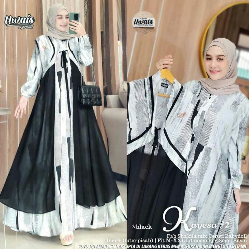 GAMIS SYAKILA KAYES SET OUTER TERPISAH