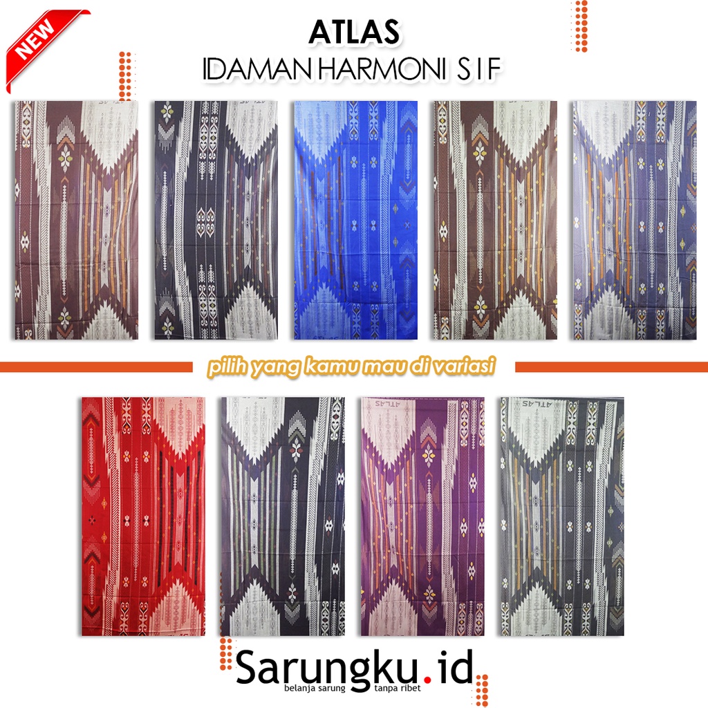 SARUNG ATLAS IDAMAN HARMONI MOTIF SIF