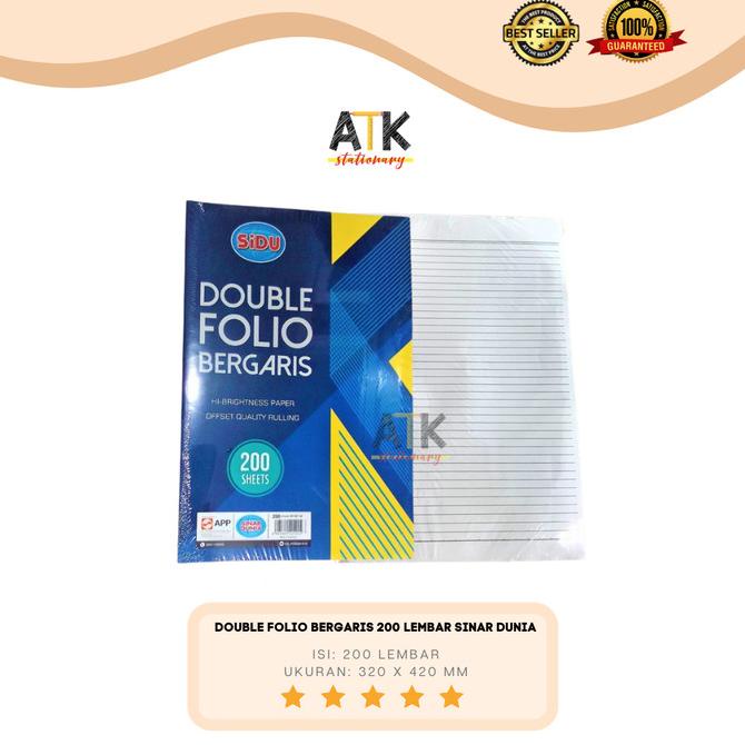 

SALE Kertas Double Folio Bergaris 200 Lembar Sinar Dunia atk