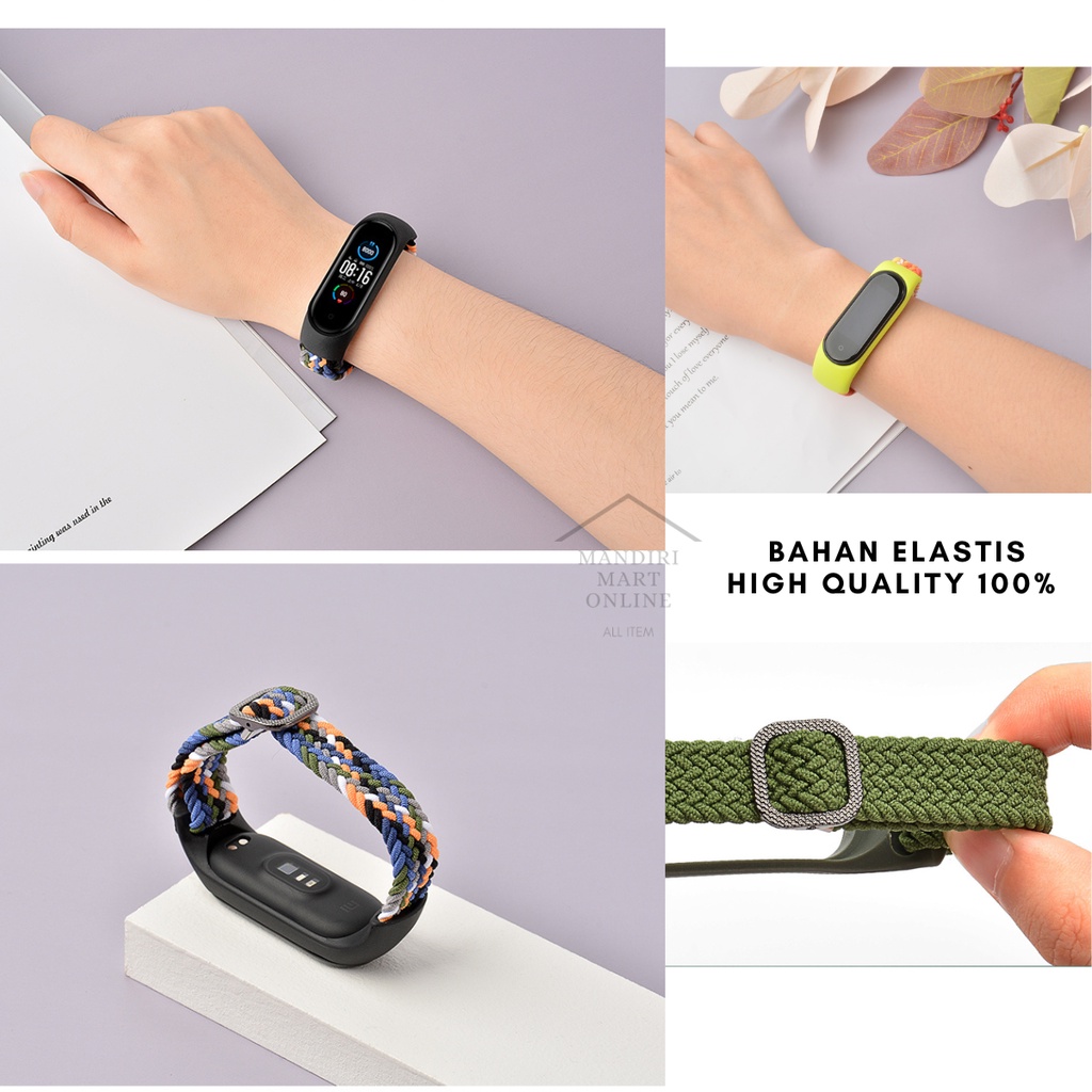 Strap Nylon Xiaomi Mi band 7 6 5 4 3 / Tali Pengganti Miband 3/4/5/6/7 Nilon