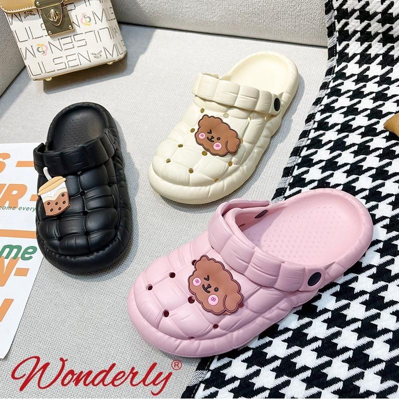 002-WL2 [WONDERLY] Sandal Crocs Wanita Jelly / Sendal Crocs Wanita Wonderly / Sandal Selop Crocs Rumah Import / Sandal Kodok Wanita / Sandal Sepatu Jelly Wanita Crocs Kodok