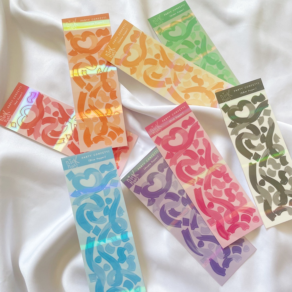 

Party Confetti Deco Sticker (Holo Finish - Kiss Cut)
