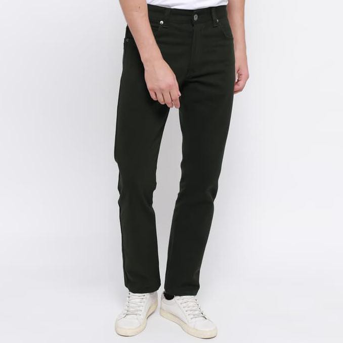 New Product Edwin Celana Jeans Milan-018 Regular Fit Pria Panjang Army Green Free Ongkir