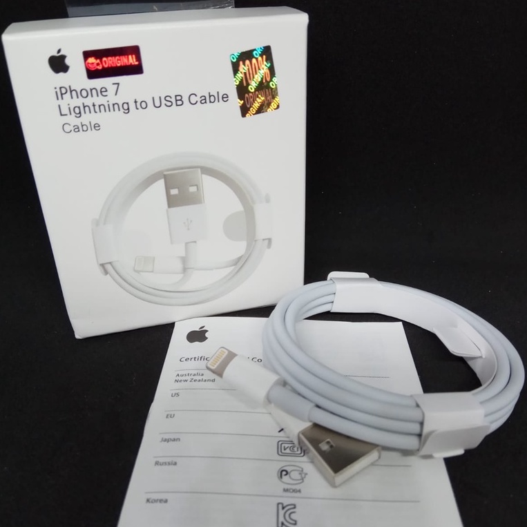 Kabel Data Tipe Lighting to USB (biasa) Panjang 1 Meter