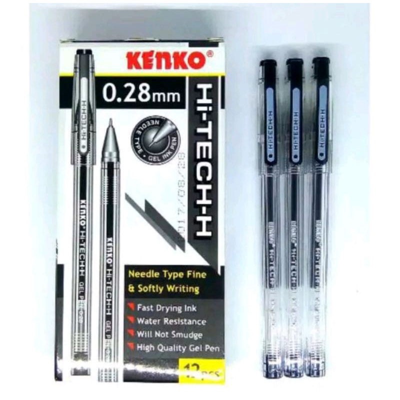 

Pulpen Gel murah hitech Kenko 0.28 mm 12 pcs murah