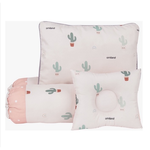 Omiland Bantal Guling Bayi Set Peang Zebra  / Cactus Series OB3721 / OB3722